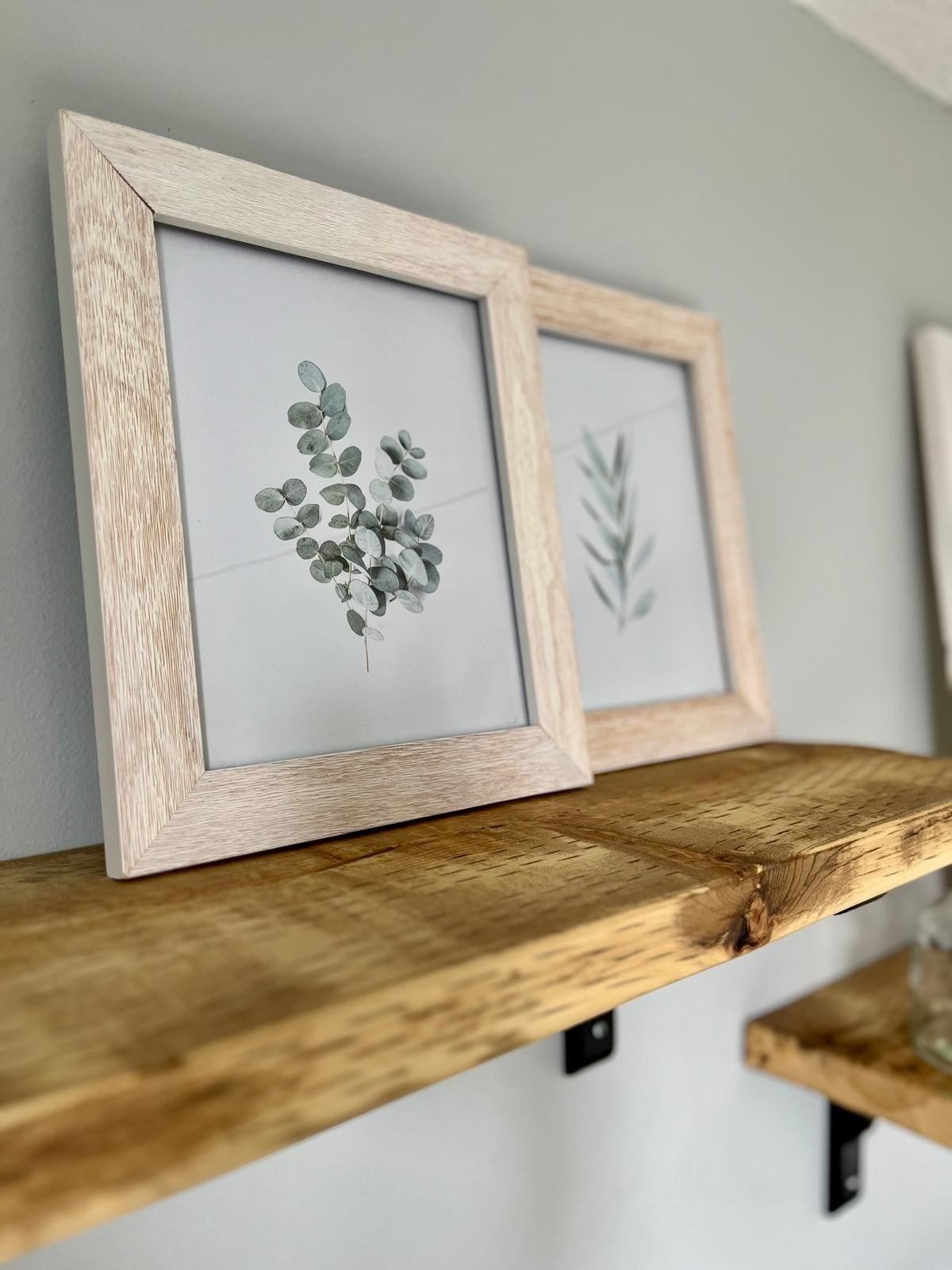 Detail — framed shelf styling