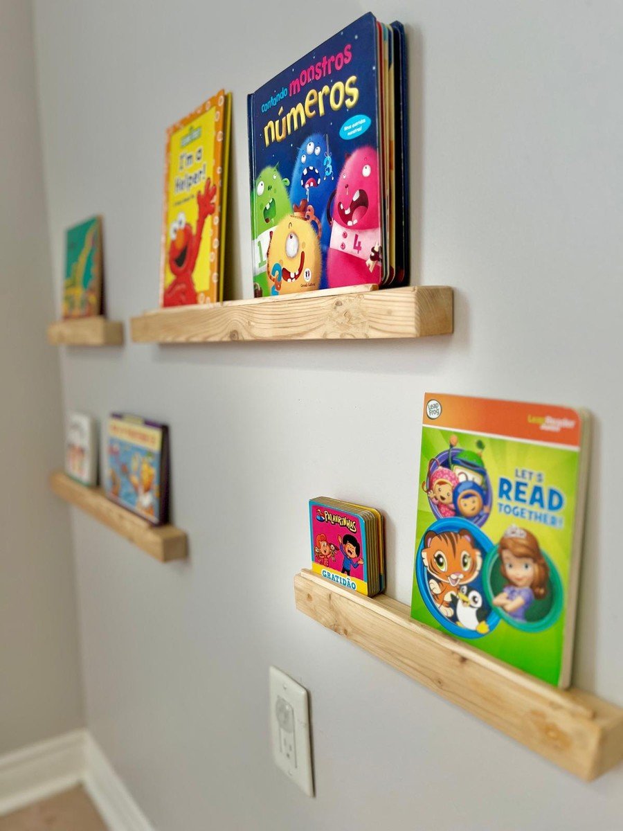 Children’s Storage Wall — book ledge detail