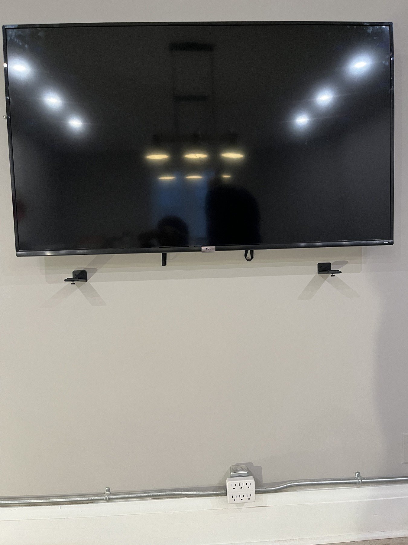 TV mounted — installation progress