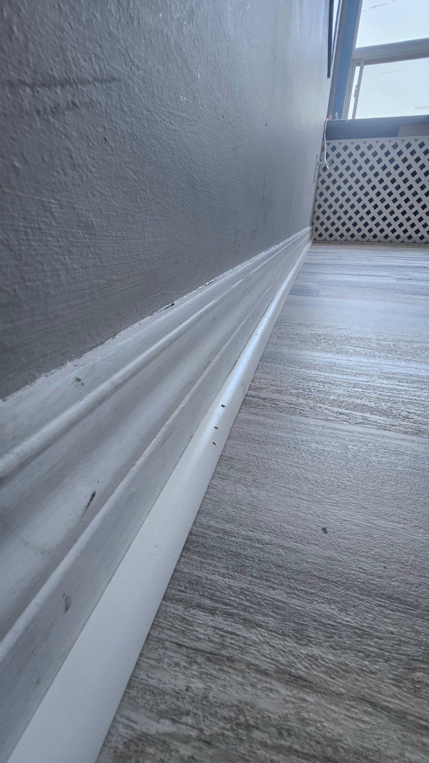 Before detail — existing baseboard